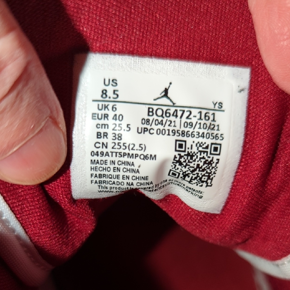 🔴 Nike Air Jordan 1 Mid Red White Sneakers W 8 1/2 | 8.5 ☁️ - Picture 7 of 16